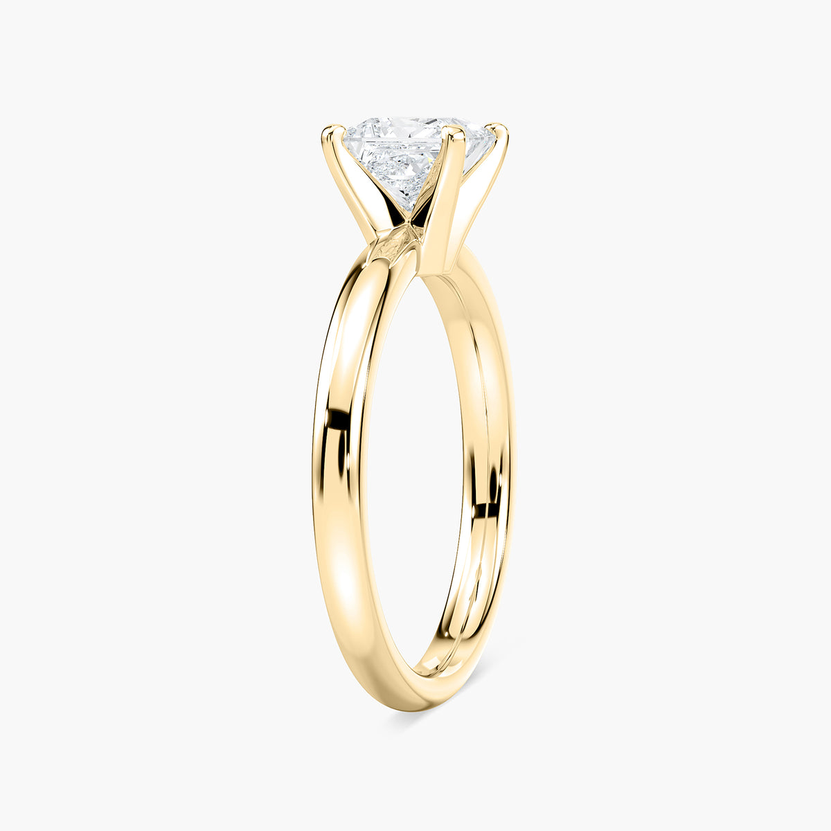 Emilia Solitaire Verlobungsring Prinzessschliff Gelbgold – Lovea