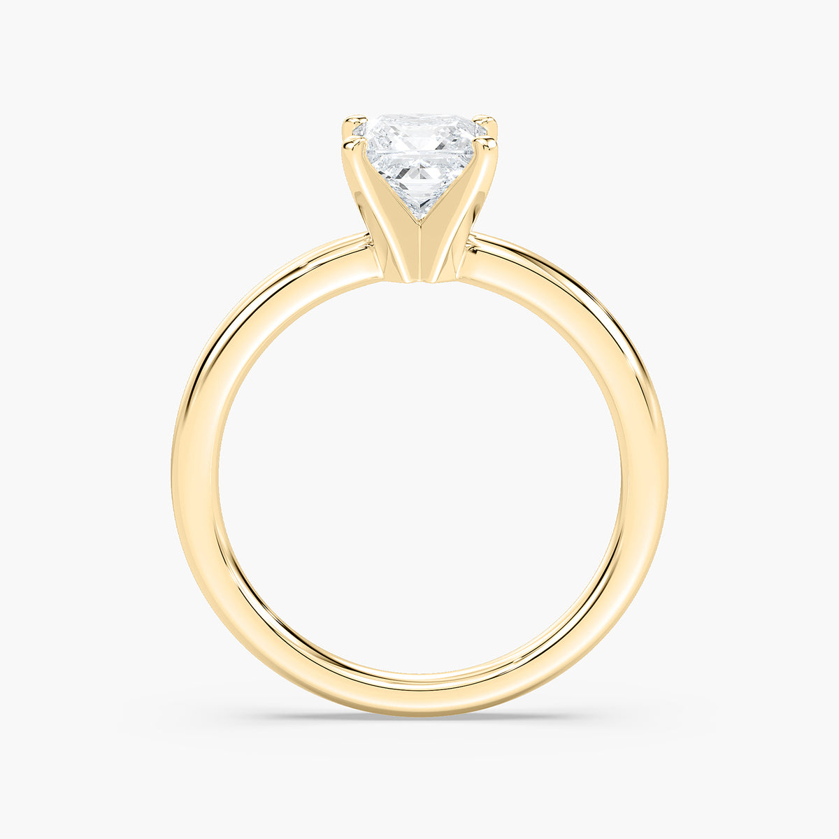 Emilia Solitaire Verlobungsring Prinzessschliff Gelbgold – Lovea