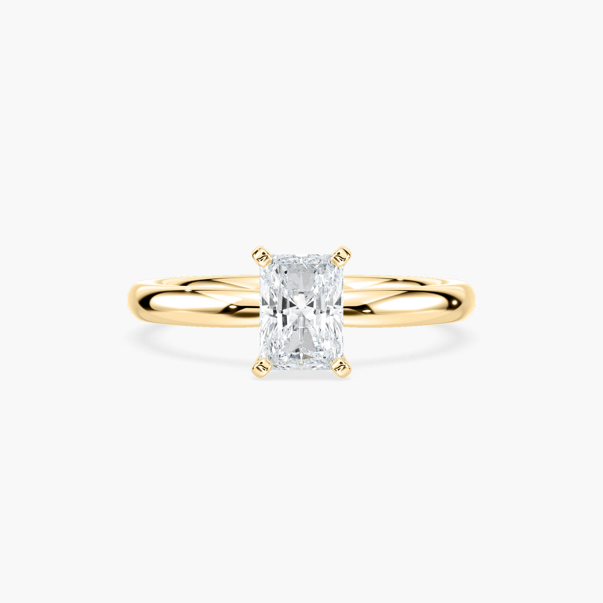 Emilia Solitaire Verlobungsring Radiantschliff Gelbgold – Lovea
