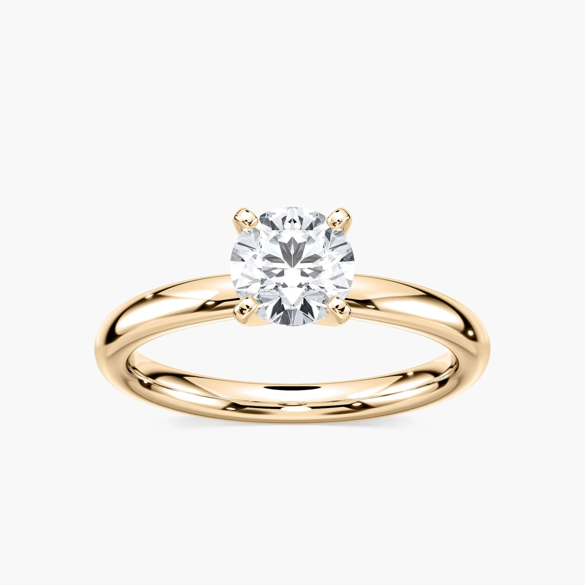 Emilia Solitaire Verlobungsring – Gelbgold Brillantschliff