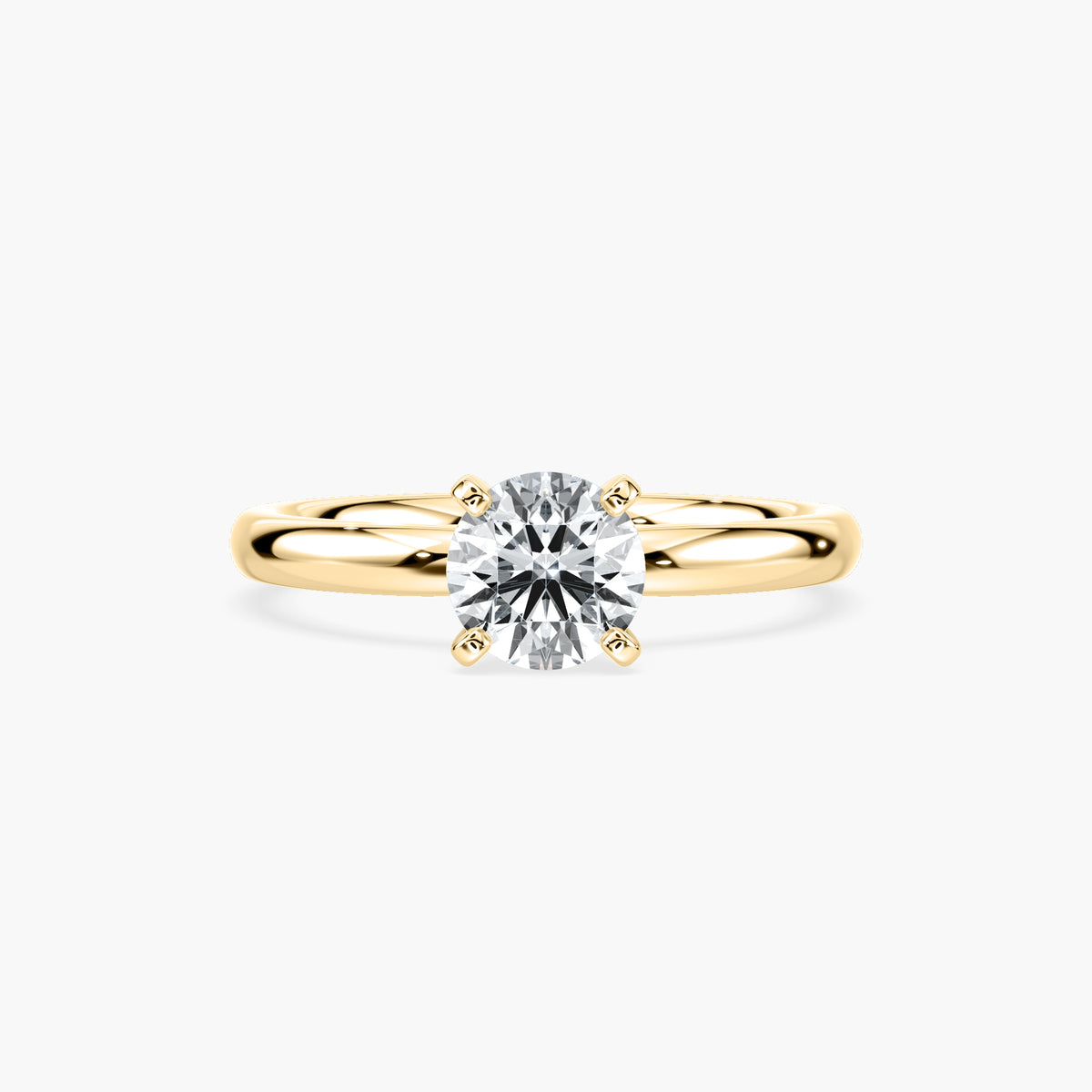 Emilia Solitaire Verlobungsring Brillantschliff Gelbgold – Lovea