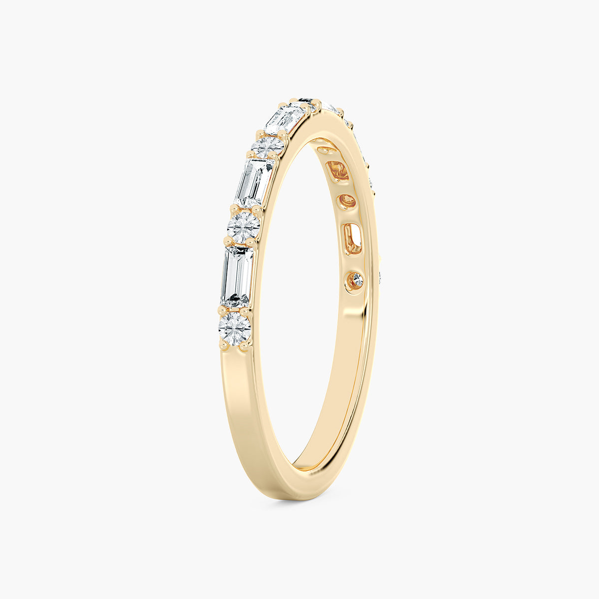 Lovea Whimsy Trauring – Baguette & Rund – Gelbgold