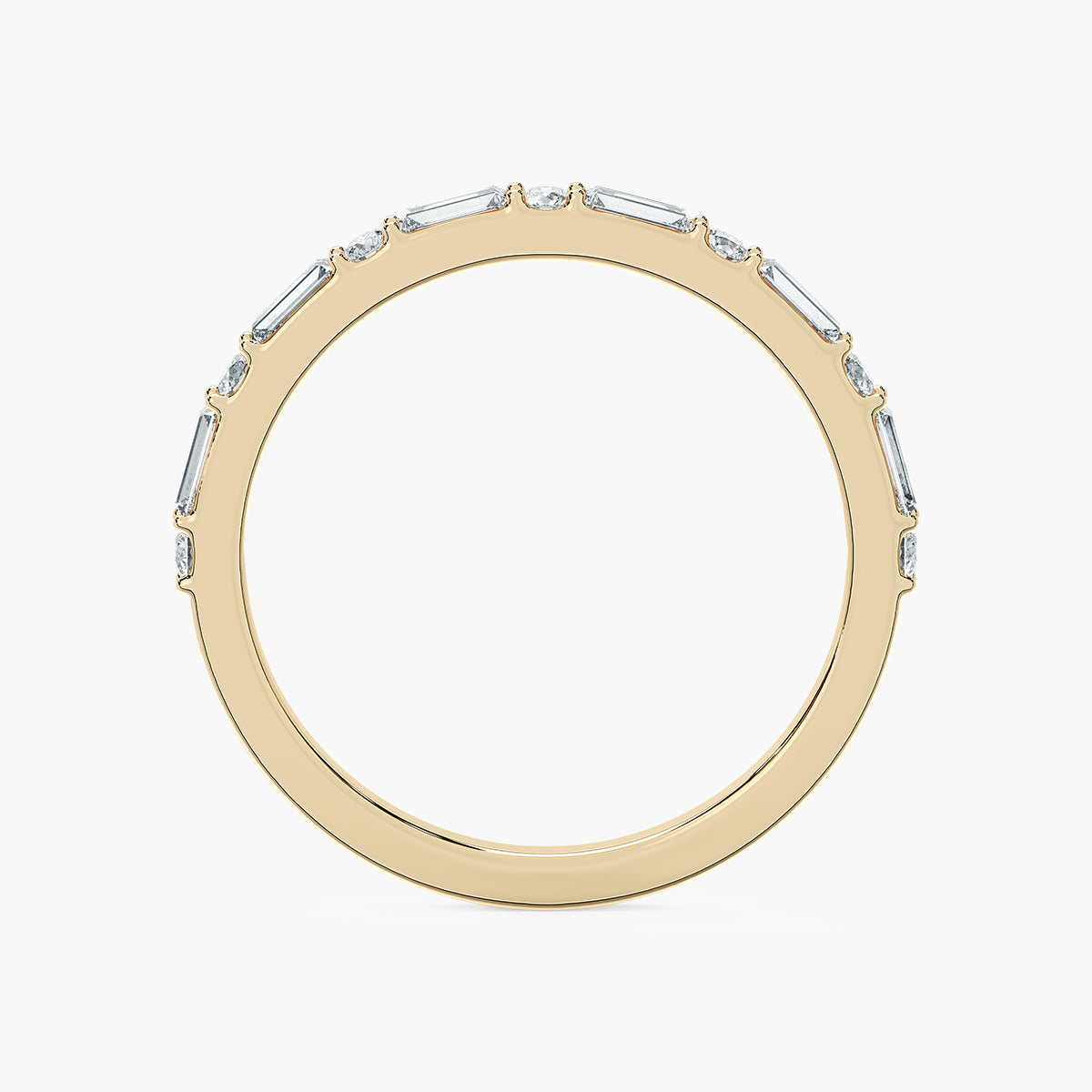 Lovea Whimsy Trauring – Baguette & Rund – Gelbgold